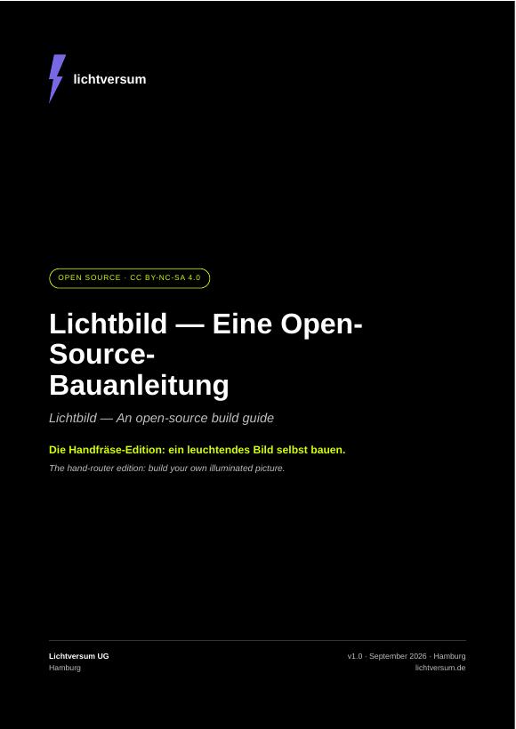 Titelseite der Lichtbild-Open-Source-Anleitung